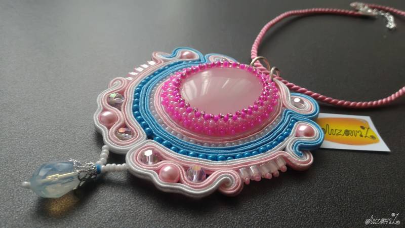 Soutache Kette "Fondness", Geschenk Für Sie, Handgefertigt von SoutacheWorldShop