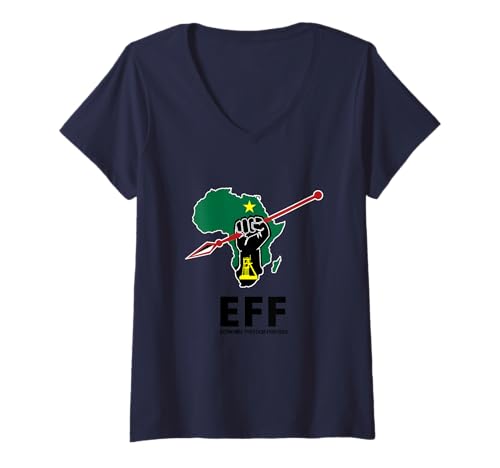 Damen Afrika Economic Freedom Heritage Cultural Pride Power Party T-Shirt mit V-Ausschnitt von South Africa Unity Freedom Heritage Pride