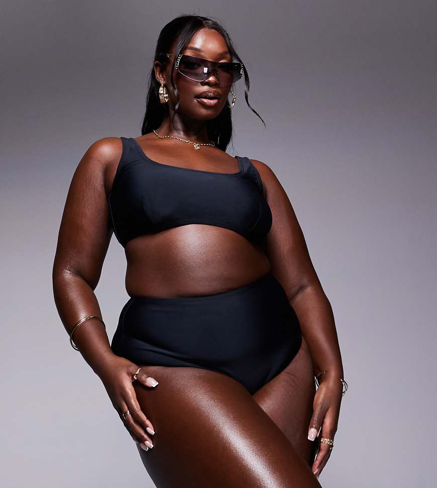 South Beach Curve - Bikinihose in Schwarz mit hohem Bund von South Beach Curve