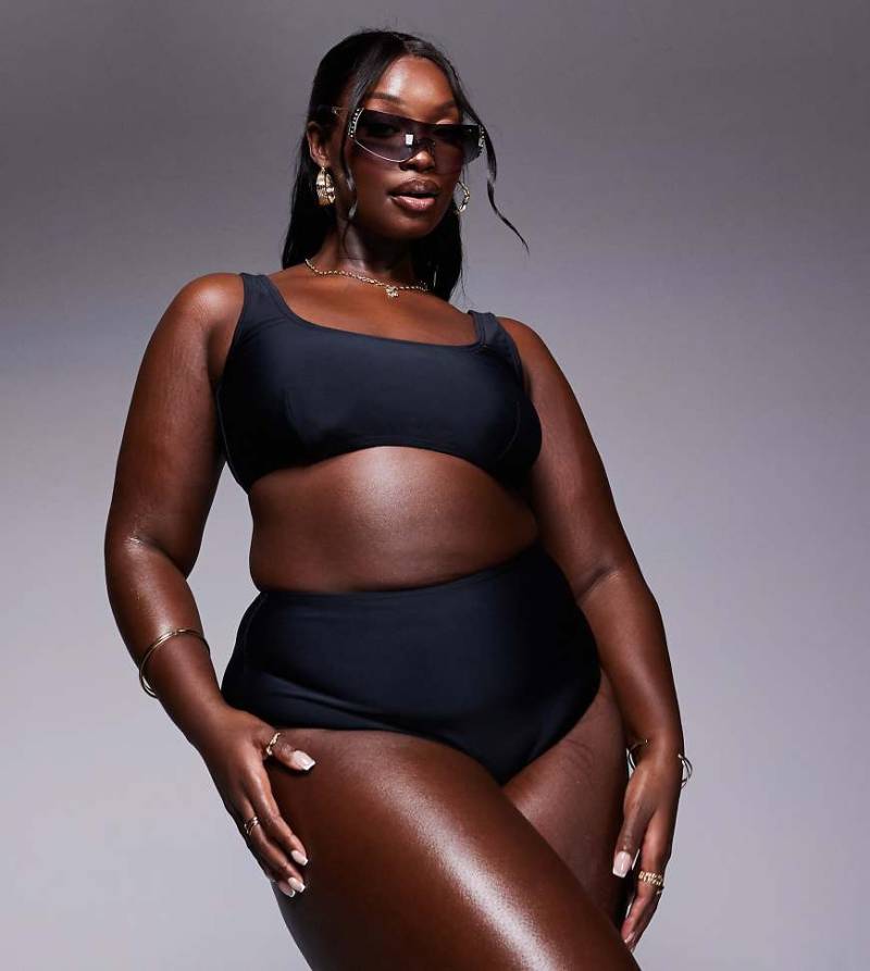 South Beach Curve - Bikinihose in Schwarz mit hohem Bund von South Beach Curve