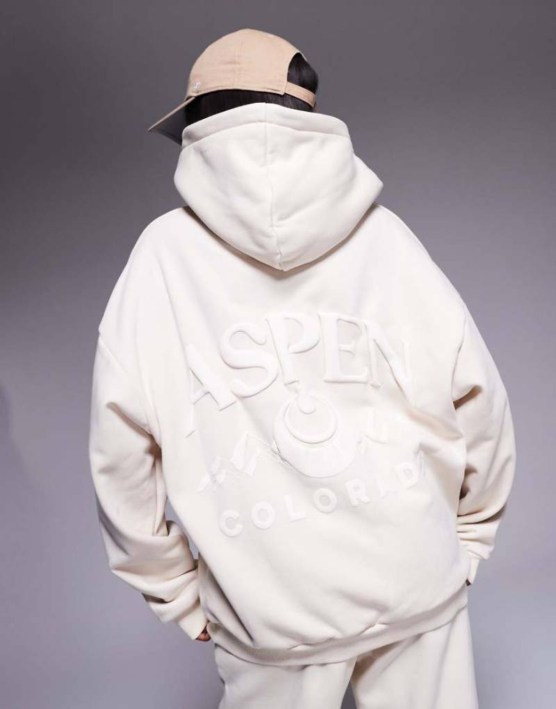 South Beach - Oversize-Kapuzenpullover in Cremeweiß von South Beach