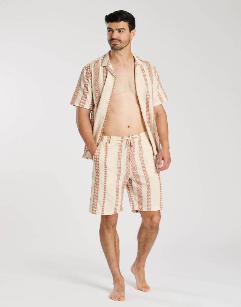 South Beach - Shorts für Herren aus Jacquard in Rostrot-Orange South Beach - Shorts für Herren aus Jacquard in Rostrot-Orange von South Beach