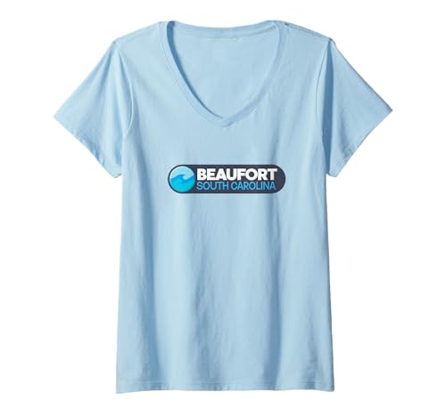 Damen Beaufort-Emblem - Beaufort, South Carolina T-Shirt mit V-Ausschnitt Damen Beaufort-Emblem - Beaufort, South Carolina T-Shirt mit V-Ausschnitt von South Carolina Adventure Design
