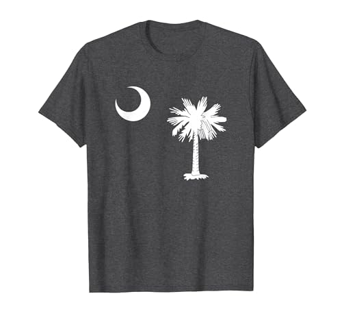 South Carolina Palmetto Staatsflagge T-Shirt, Herren, Anthrazit Meliert, 6XL South Carolina Palmetto Staatsflagge T-Shirt, Herren, Anthrazit Meliert, 6XL von South Carolina Gifts