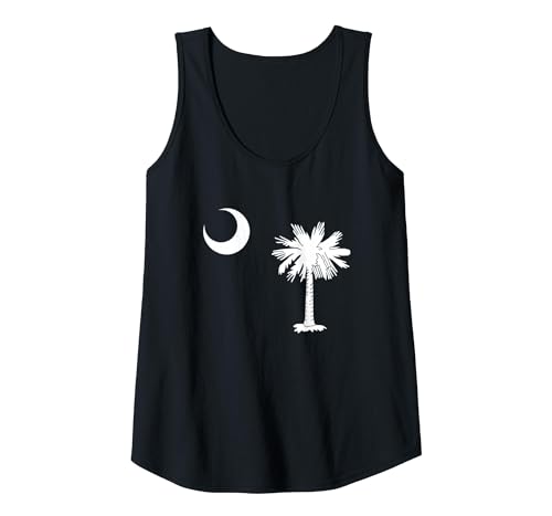 South Carolina Palmetto Staatsflagge Tank Top, Damen, Schwarz, XL von South Carolina Gifts