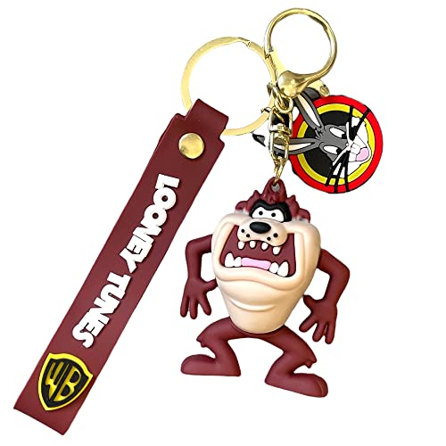 Looney Toons 3D Schlüsselanhänger Schlüsselanhänger Tasche Federmäppchen Charm Anhänger Reißverschluss Zubehör, Taz von South Coast Jewellery