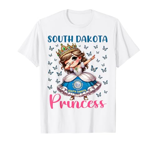 South Dakota Princess Dab Dance für Mädchen Kleinkinder Kinder T-Shirt von South Dakota Royal Swag Co.