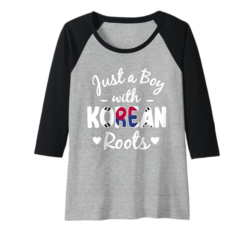 Damen Stolzer koreanischer Junge SAGT Korea-Mann Taegukgi-Flagge Raglan Damen Stolzer koreanischer Junge SAGT Korea-Mann Taegukgi-Flagge Raglan von South Korea Flag Designs Proud South Korean Roots