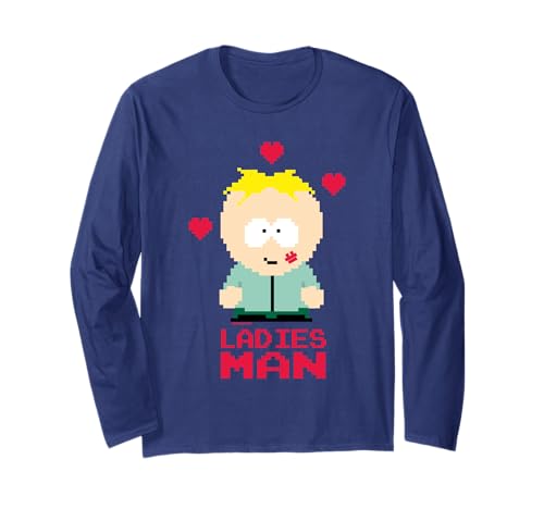 Butters Stotch 8 Bit Damen Herren Valentinstag Langarmshirt von South Park