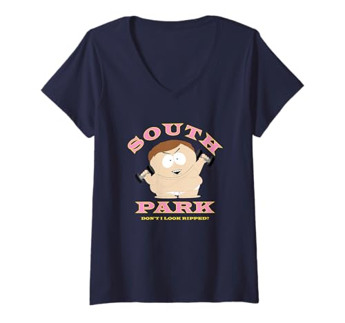 Damen South Park Cartman Beefcake Don't I Look Ripped T-Shirt mit V-Ausschnitt von South Park