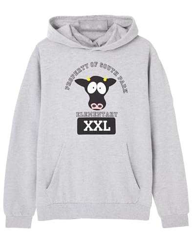 South Park Herren Grau Grundschul Kapuzenpullover | Mooey Mascot Grafik Sweatshirt | Klassische Cartoon-Bekleidung Geschenkartikel South Park Herren Grau Grundschul Kapuzenpullover | Mooey Mascot Grafik Sweatshirt | Klassische Cartoon-Bekleidung Geschenkartikel von South Park