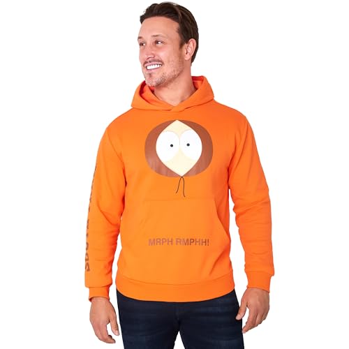 South Park Herren Pullover, bequemer Männer Hoodie mit Kapuze - Geschenk für ihn (Orange, XXL) von South Park