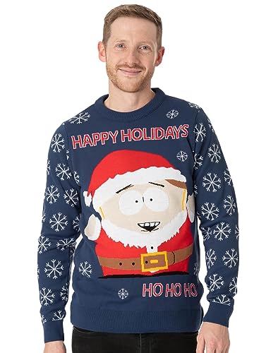 South Park Herren Weihnachtsspringer Erwachsener Eric Cartman Strickpullover XL von South Park