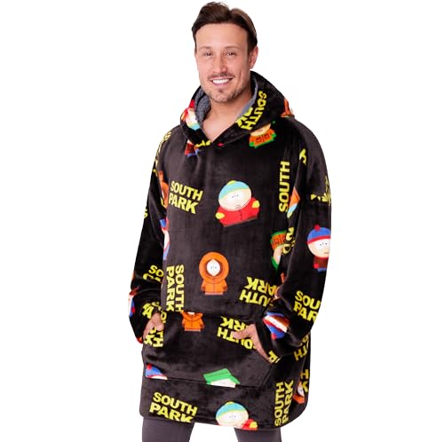 South Park Hoodie Decke Herren, Kuscheldecke mit Ärmeln für Erwachsene & Teenager, Fleece Blanket Hoodie - Männer Geschenke von South Park