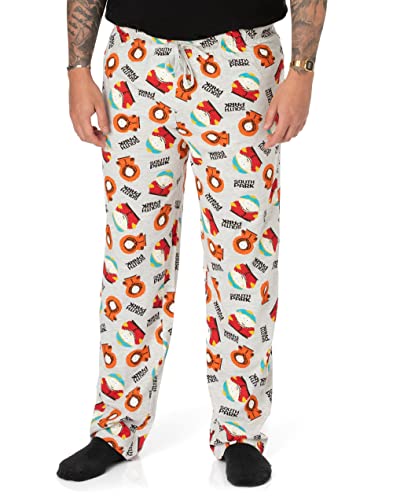 South Park Mens Lounge Hosen Comedy -Serie Charaktere Gray PJs Hosen XXL von South Park