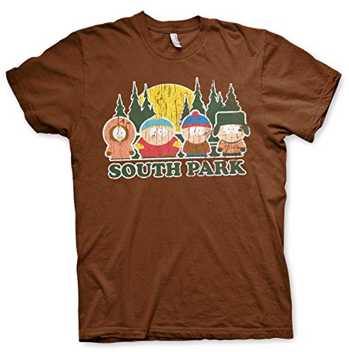 South Park Offizielles Lizenzprodukt Distressed Herren T-Shirt (Braun), XL von South Park