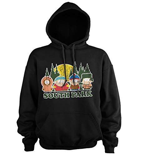 South Park Offizielles Lizenzprodukt Distressed Kapuzenpullover (Schwarz), Small von South Park