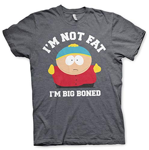 South Park Offizielles Lizenzprodukt I'm Not Fat I'm Big Boned Herren T-Shirt (Dunkel-Heather), L von South Park