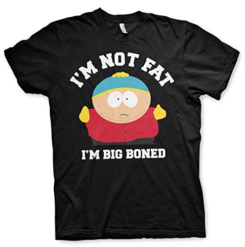 South Park Offizielles Lizenzprodukt I'm Not Fat I'm Big Boned Herren T-Shirt Groß & Hoch Herren T-Shirt (Schwarz), 5XL von South Park