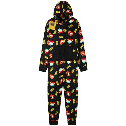 South Park Onesie Herren Schlafanzug Fleece Jumpsuit Kuscheliger Ganzkörper Lustiges Outfit Kenny Geschenk für Männer Teens (3XL, Multi) von South Park