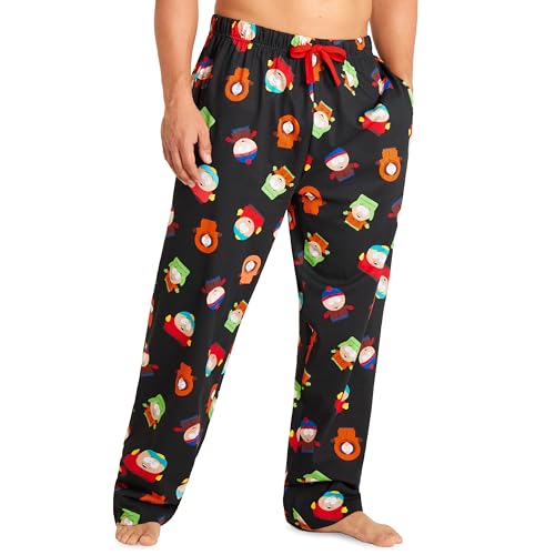 South Park Herren Lang Pyjamahose - bequemer Schlafanzug(2XL, Mehrfarbig) von South Park