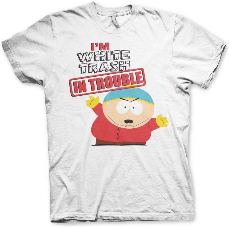 South Park T-Shirt I'm White Trash In Trouble Big Tall T-Shirt von South Park