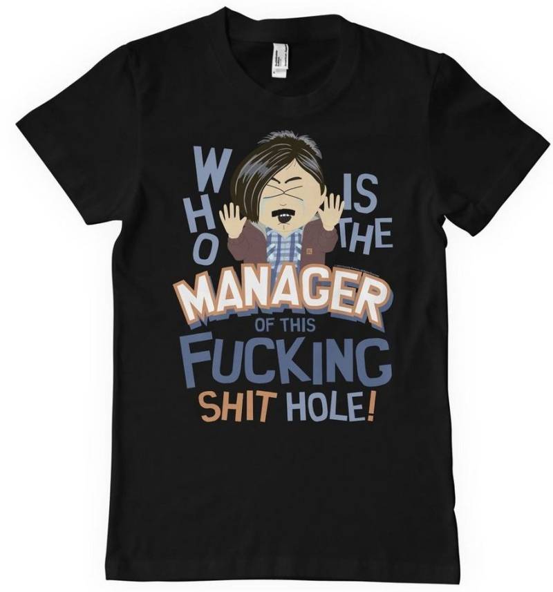 South Park T-Shirt Who Is The Manager Of This Shit Hole Big Tall T-Shirt von South Park