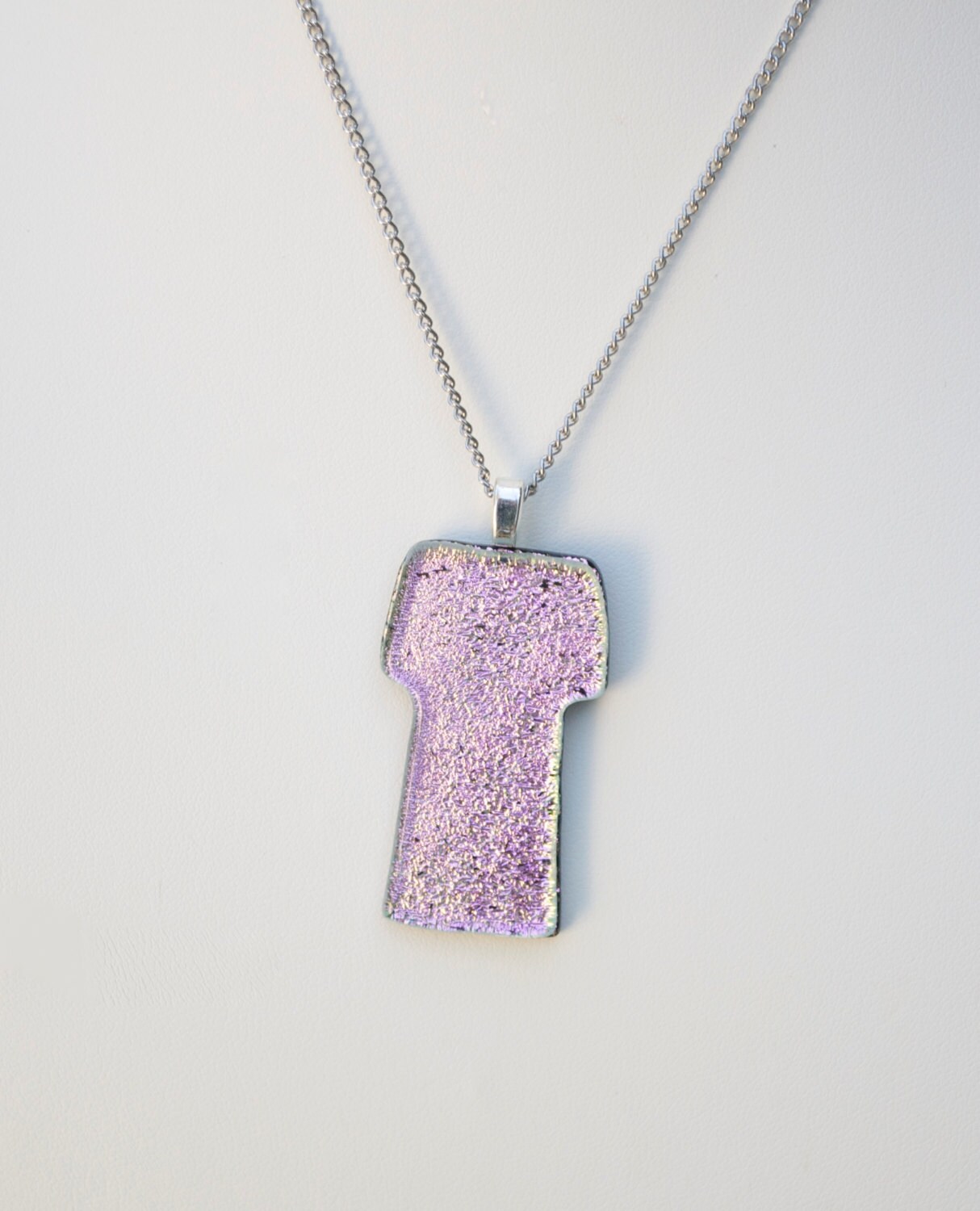 Geschmolzenem Glas Anhänger Halskette von SouthBeachGlassArt