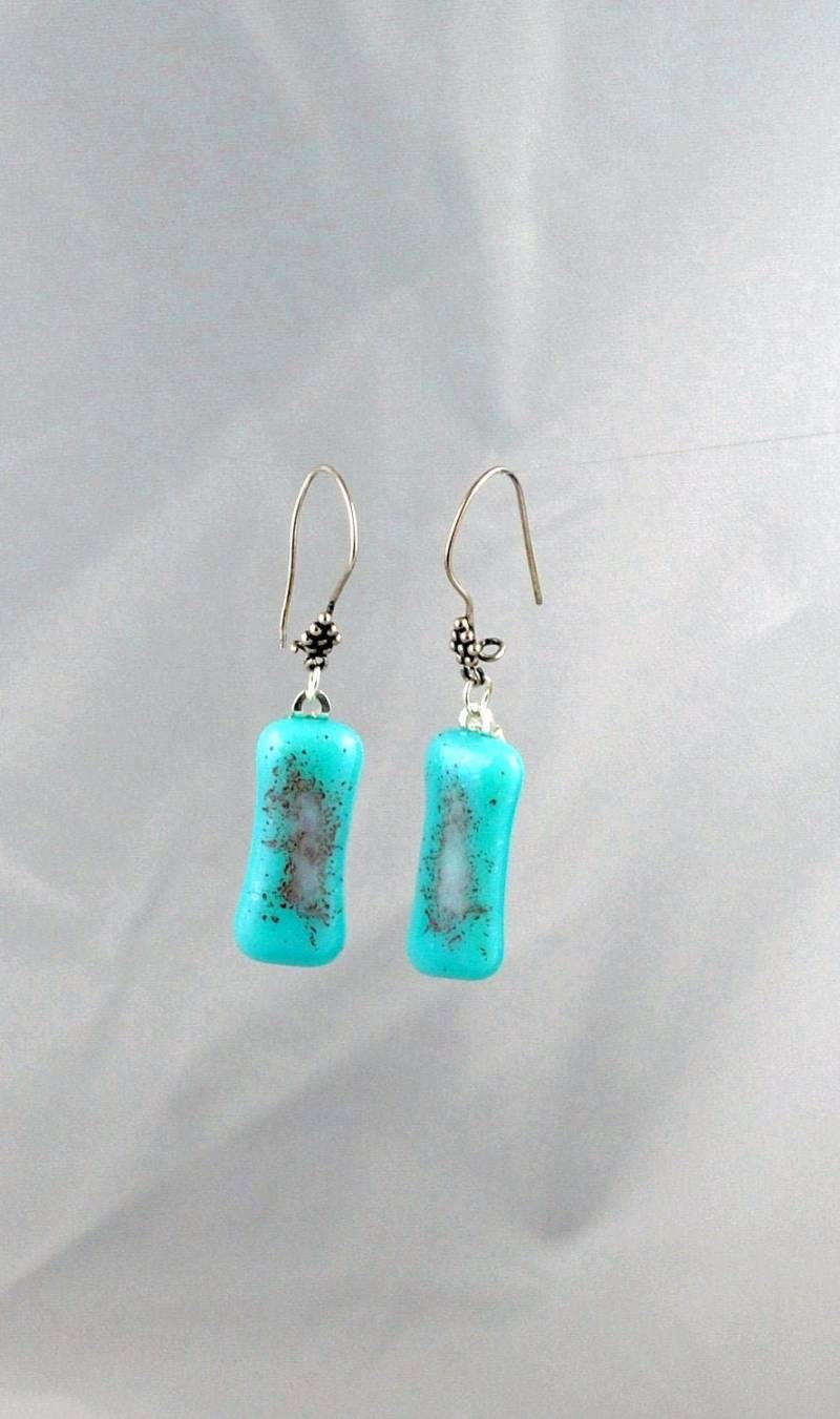 Ohrringe.... Schöne Geschmolzene Glas Ohrringe von SouthBeachGlassArt