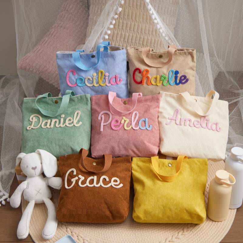 Custom Handbags Personalized Lunch Bag Small For Camping Back To School Gift First Day Of Kids & Toddlers von SouthRainbowArts