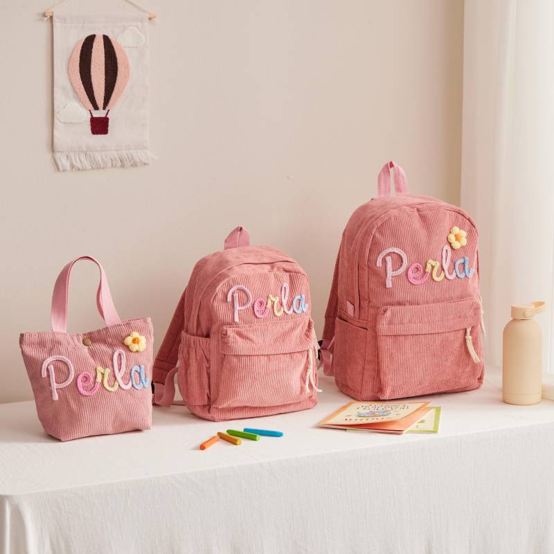 Custom Small Backpack & Handbag Set Back To School Gifts First Day Of Personlizaed Gift For Kids Toddlers Daycare Bags von SouthRainbowArts