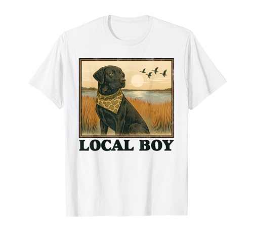 Local Boy Duck Hunting Dog Black Lab Sumpf Sunset Southern T-Shirt Local Boy Duck Hunting Dog Black Lab Sumpf Sunset Southern T-Shirt von Southern Blind & Bay Co.
