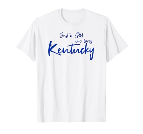 Just a Girl who Loves Kentucky, Varsity Blue, Cute Game Day T-Shirt Just a Girl who Loves Kentucky, Varsity Blue, Cute Game Day T-Shirt von Southern Blue Kentucky Apparel