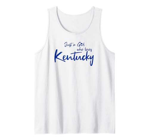 Just a Girl who Loves Kentucky, Varsity Blue, Cute Game Day Tank Top Just a Girl who Loves Kentucky, Varsity Blue, Cute Game Day Tank Top von Southern Blue Kentucky Apparel