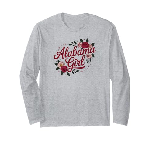 Alabama Girl Pretty Floral Cute Langarmshirt Alabama Girl Pretty Floral Cute Langarmshirt von Southern Girls Floral Apparel