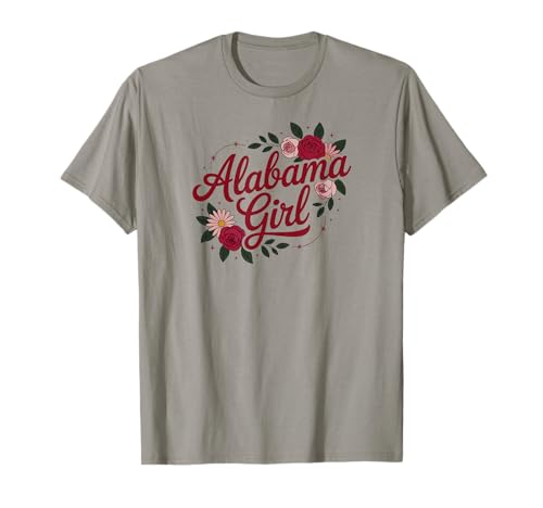 Alabama Girl Pretty Floral Cute T-Shirt Alabama Girl Pretty Floral Cute T-Shirt von Southern Girls Floral Apparel