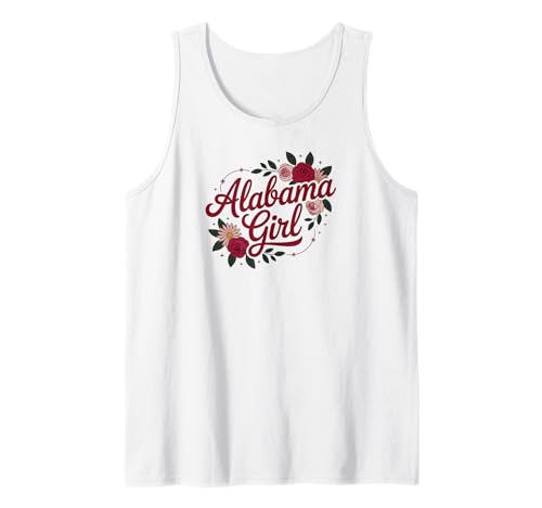 Alabama Girl Pretty Floral Cute Tank Top Alabama Girl Pretty Floral Cute Tank Top von Southern Girls Floral Apparel