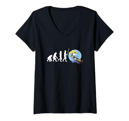 Damen Pedal-Steel-Gitarre T-Shirt mit V-Ausschnitt Damen Pedal-Steel-Gitarre T-Shirt mit V-Ausschnitt von Southern Guitar Player Country Music Designs