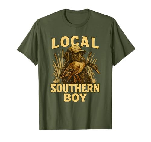 Local Southern Boy Duck Hunting Labrador Dog Rural Outdoor T-Shirt von Southern Hunt Gear