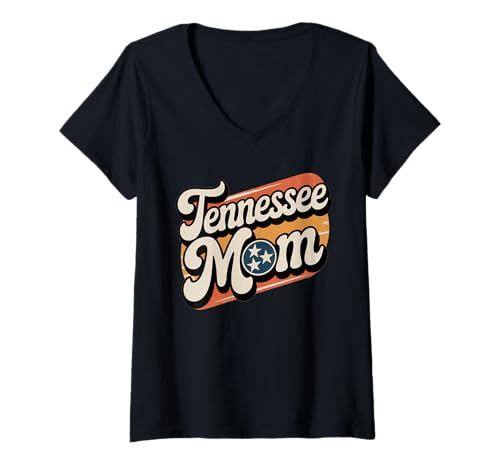 Damen Vintage Tennessee Mom Throwback TN Mothers Women's T-Shirt mit V-Ausschnitt Damen Vintage Tennessee Mom Throwback TN Mothers Women's T-Shirt mit V-Ausschnitt von Southern Roots Apparel Company