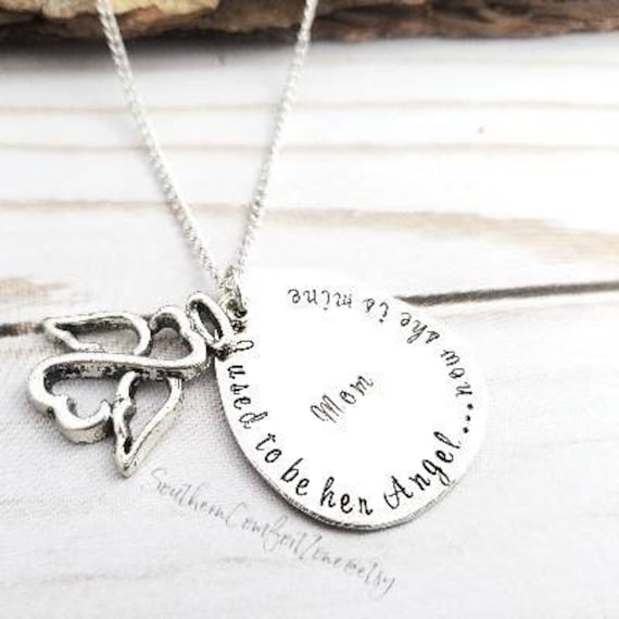 Memorial Schmuck - Erinnerung Halskette Ich Verwendet, Um Ihr Engel Jetzt Ist Sie Mein Mutter Oma Sympathie Geschenk Trauer Verlust Geliebt von SouthernComfortZone