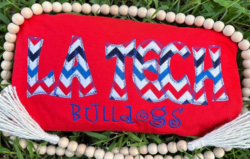 Tech Football Sport Geist Tshirt Damen Monogramm Jugend Mädchen Baby Kleinkind Königsblau Rot Frau Lehrer Schüler Süd Graduierung Louisiana von SouthernGraceEmb