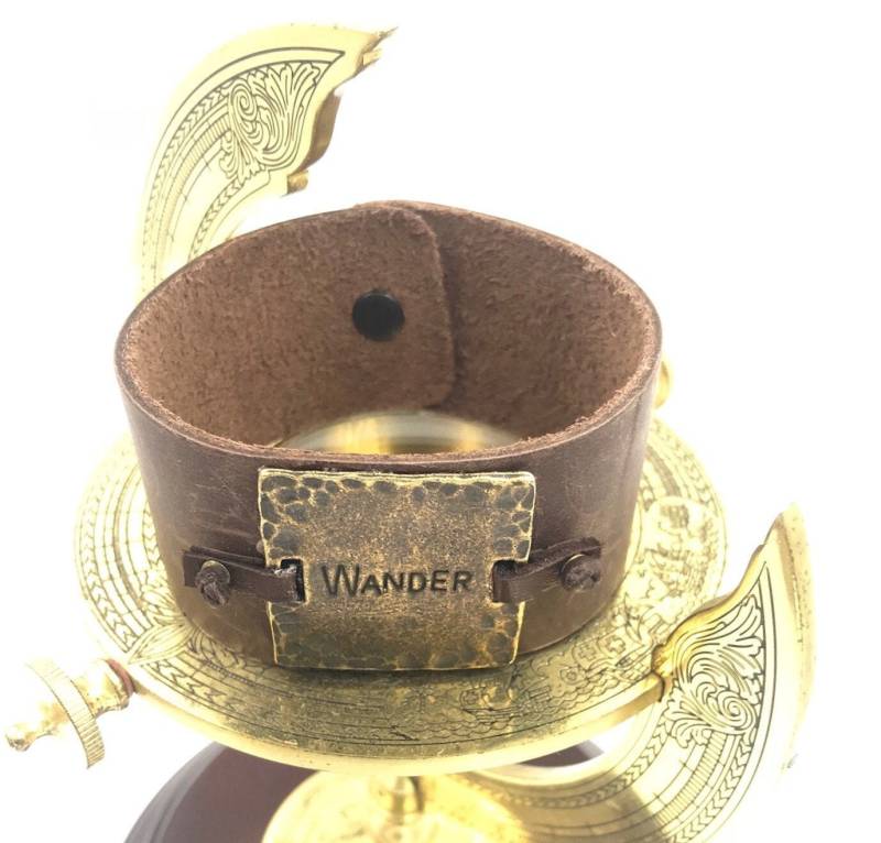 Herren "Wander" Messing & Leder Manschette Armband | Mb13 von SouthernOceanDesigns