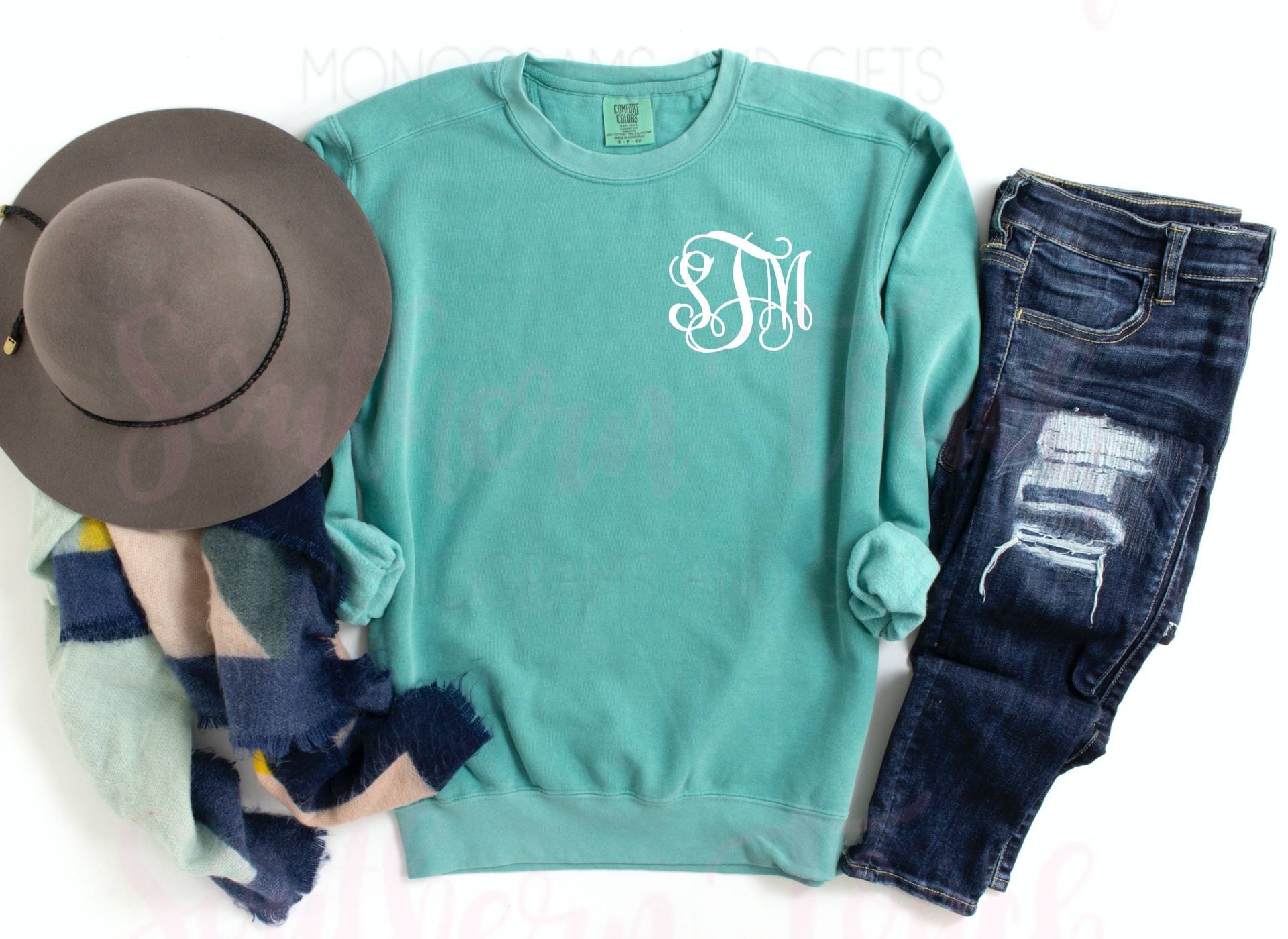Monogrammed Comfort Colors Rundhals-Sweatshirt - Sweatshirt Monogramm Für Erwachsene Brautjungfer Geschenk -Pullover Monogrammed Comfort Colors Rundhals-Sweatshirt - Sweatshirt Monogramm Für Erwachsene Brautjungfer Geschenk -Pullover von SouthernTouchMono