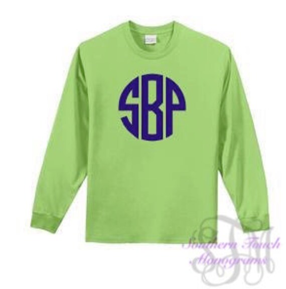 Monogrammed Jugend Langarm-T-Shirt Personalisiertes Weiches Gesponnenes Baumwoll-T-Shirt Monogrammed Jugend Langarm-T-Shirt Personalisiertes Weiches Gesponnenes Baumwoll-T-Shirt von SouthernTouchMono