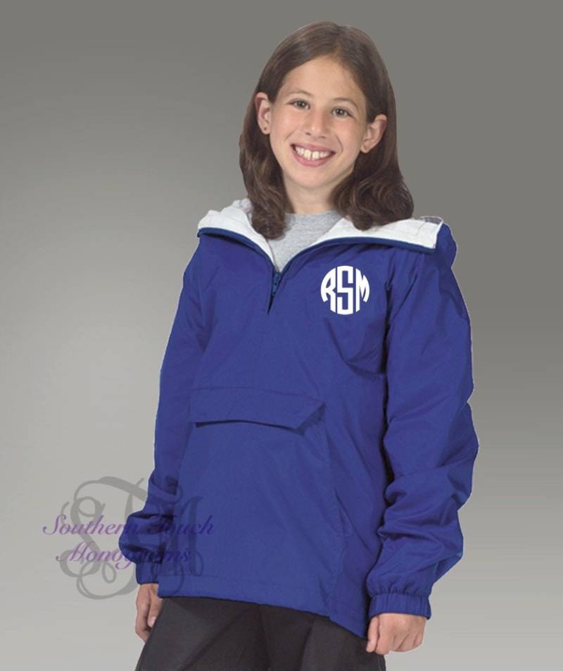 Monogrammierte Jugend Pullover Regenjacke Charles River Oberbekleidung von SouthernTouchMono