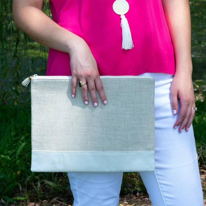 Monogrammierter Leinenbeutel - Geschenkideen Für Brautjungfern Monogrammierte Reisekosmetiktasche Einzigartige Geschenkidee Schmuckbeutel / von SouthernTouchMono