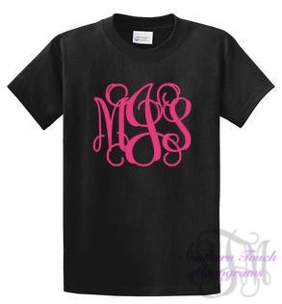 Monogrammiertes Jugend-T-Shirt Personalisiertes Initialen-Shirt Monogrammiertes Jugend-T-Shirt Personalisiertes Initialen-Shirt von SouthernTouchMono