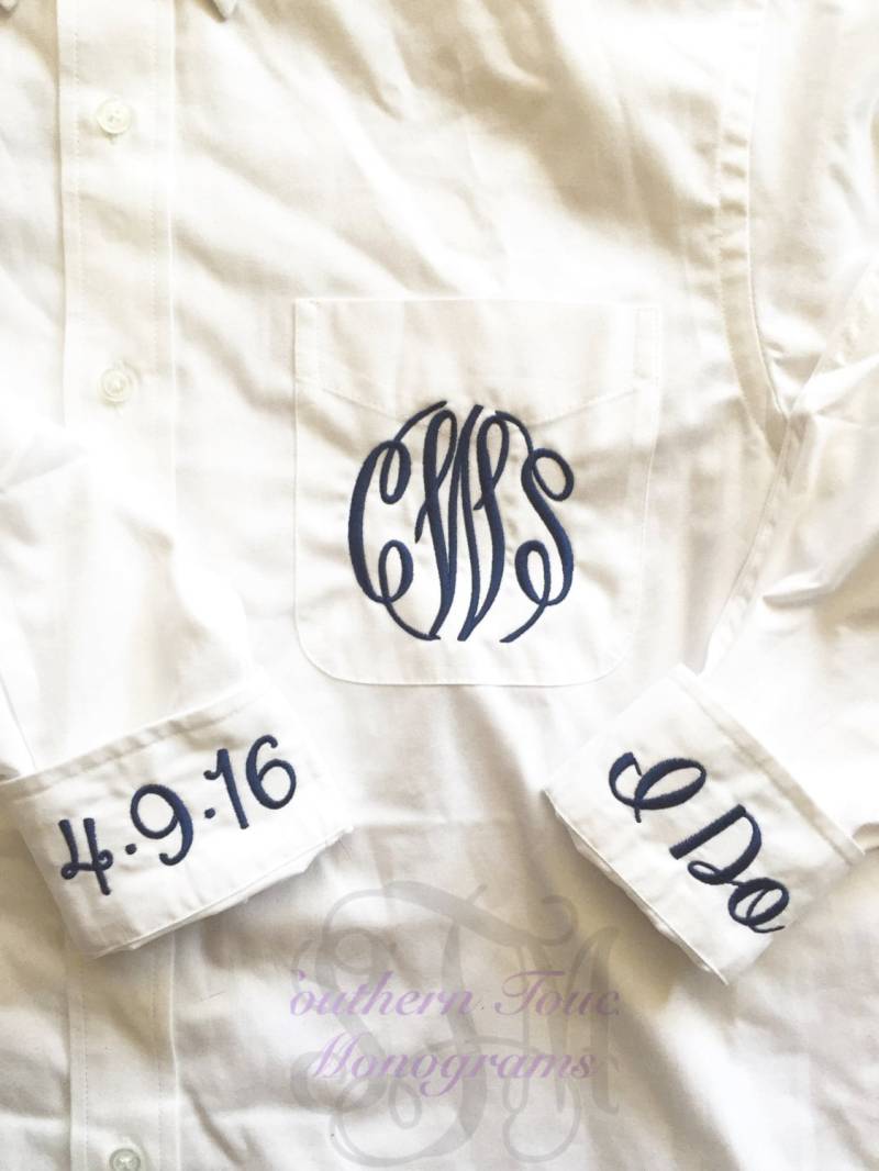 Monogrammiertes Oxford-Hemd Brautparty, Die Bereit-Hemd von SouthernTouchMono