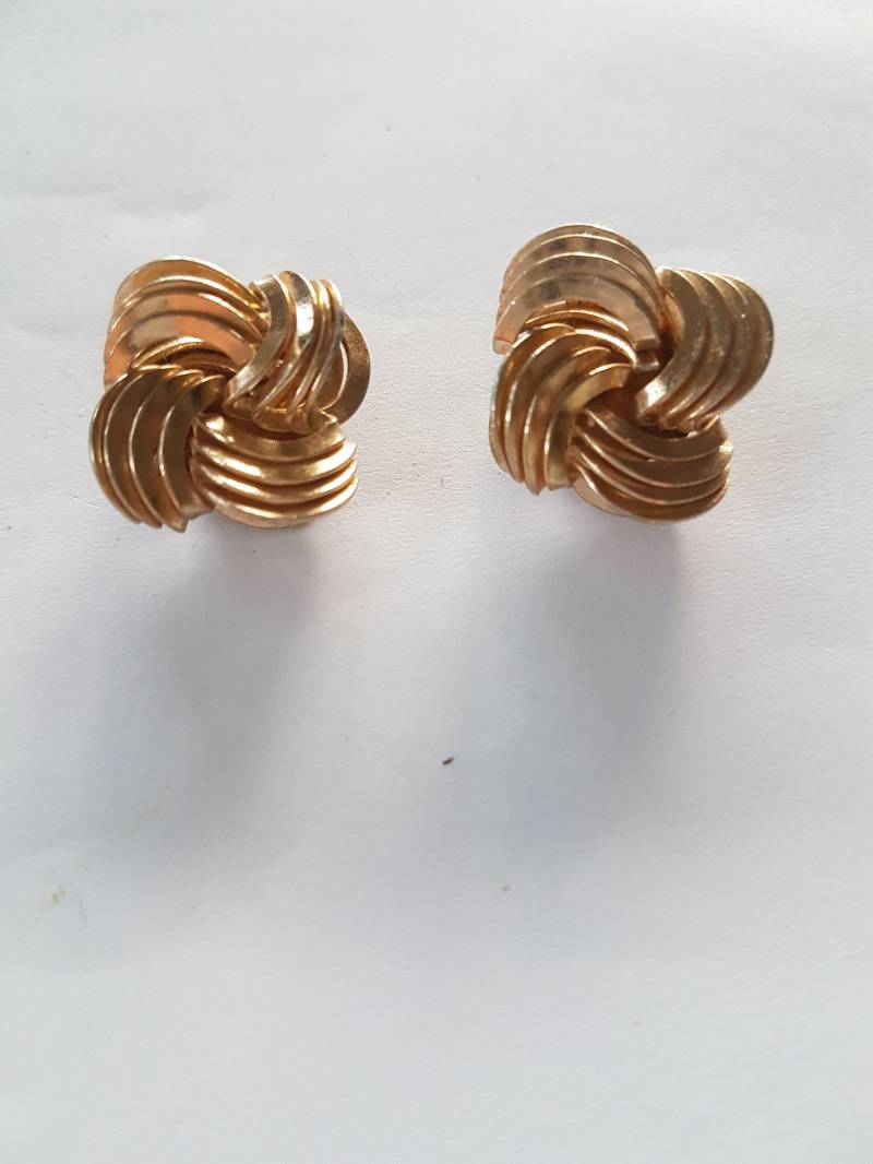 Earrings Vintage-Atemberaubende Goldtone Design-statement Glamouröser Clip Auf Rückseiten Kostümschmuck Aus Verstorbenen Anwesen von Southernhouse